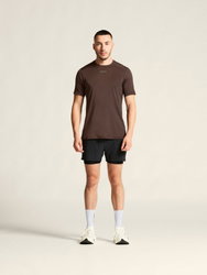 Tricou alergare Craft ADV Essence SS Tee 2 - maro | poliester reciclat