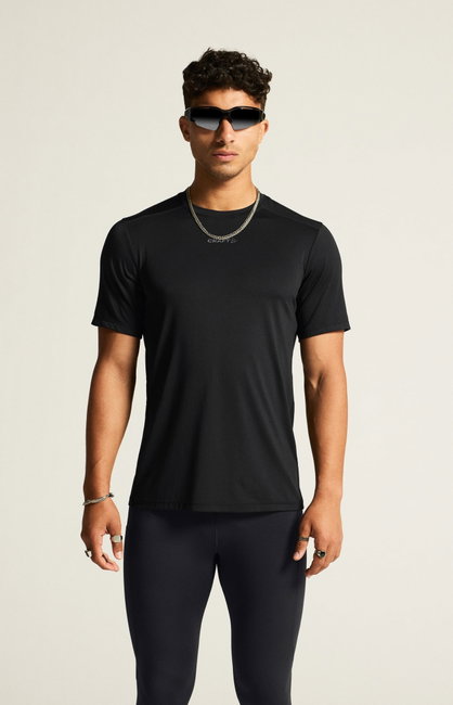 Tricou alergare Craft ADV Essence SS Tee 2 - negru | poliester reciclat