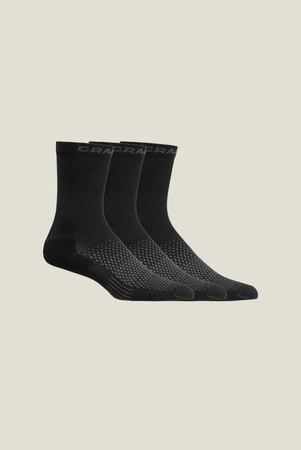 Sosete Craft Core Dry High 3-pack - negru | transport umiditate