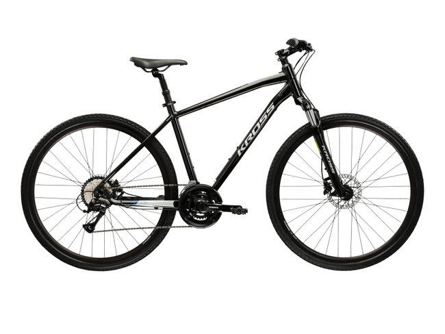 Bicicleta Trekking Kross Evado 4.0 28 inch neagra Shimano Acera