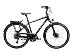 Bicicleta Trekking Kross Trans 7.0 28 inch neagra Shimano Cues