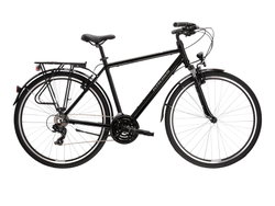 Bicicleta Trekking Kross Trans 1.0 28 inch neagra Shimano Tourney