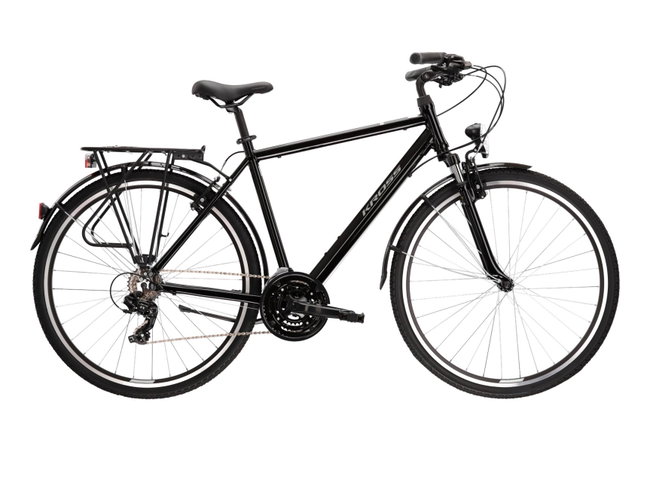 Bicicleta Trekking Kross Trans 1.0 28 inch neagra Shimano Tourney