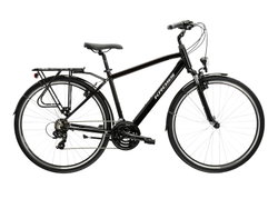 Bicicleta Trekking Kross Trans 1.0 28 inch neagra Shimano Tourney