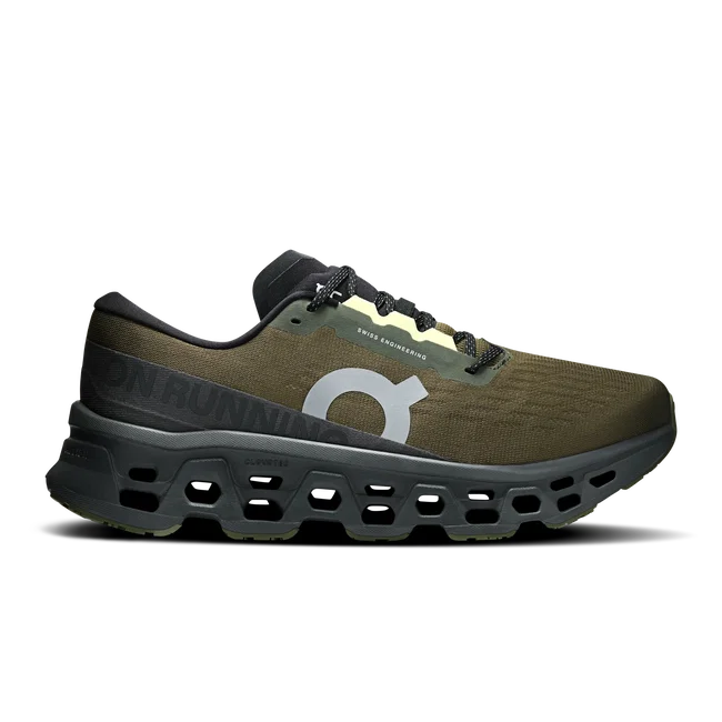 Pantofi alergare On Cloudmonster 3 - amortizare maximă - Olive | Eclipse