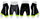 Pantaloni Merida 376 scurt verde/negru fără bretele