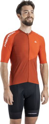 Tricou ciclism Merida Razor 255 scurt roșu fermoar lung