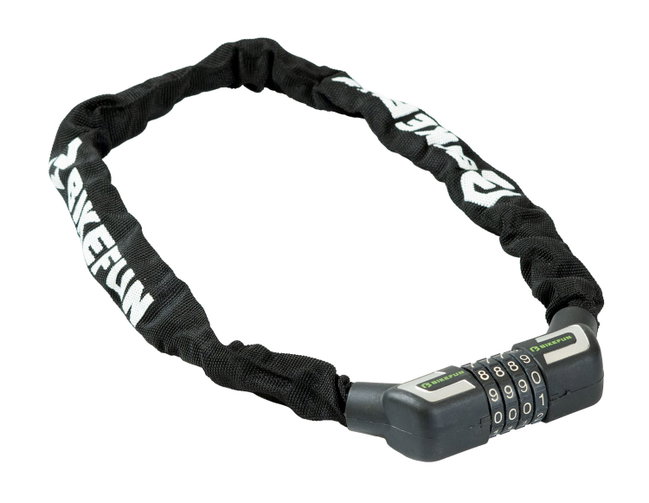 Lacăt Bikefun Citychain Code4 cu lanț 6x860 mm cifru