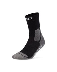 Șosete compresie hiking CEP Hiking Light Cushion Mid Cut - negru/gri