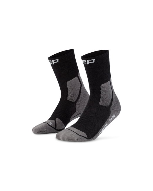Șosete compresie hiking CEP Hiking Light Cushion Mid Cut W - negru/gri