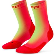Șosete compresie CEP Run Gradient Mid Cut 5.0 - roșu/lime | alergare