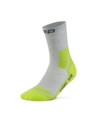 Șosete compresie hiking CEP Hiking Light Cushion Mid Cut - gri/verde lime