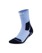 Șosete compresie hiking CEP Hiking Light Cushion Mid Cut - albastru deschis/bleumarin