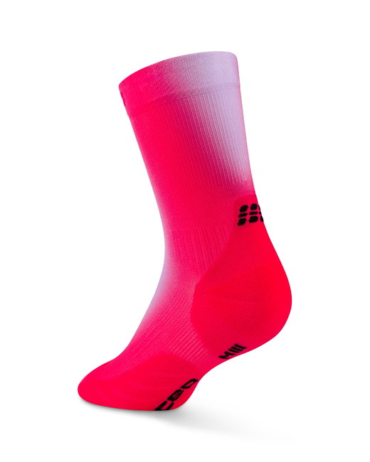 Șosete compresie CEP Run Edition Gradient 5.0 Mid Cut W - lila/roz
