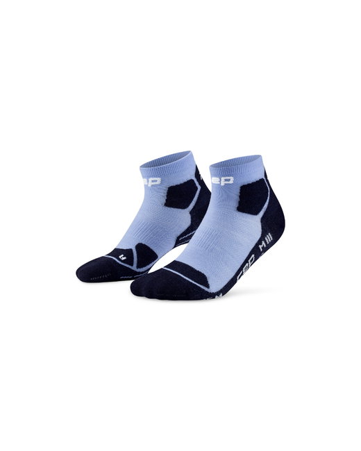 Șosete compresie hiking CEP Hiking Light Cushion Low Cut W - albastru deschis | bleumarin