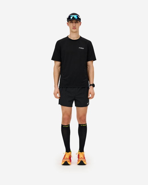 Tricou alergare CEP Core Run Short Sleeve - negru | respirabil
