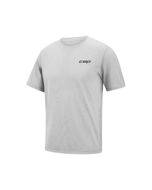 Tricou alergare CEP Core Run Short Sleeve - gri deschis | respirabil