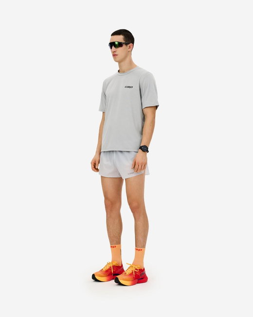 Tricou alergare CEP Core Run Short Sleeve - gri deschis | respirabil
