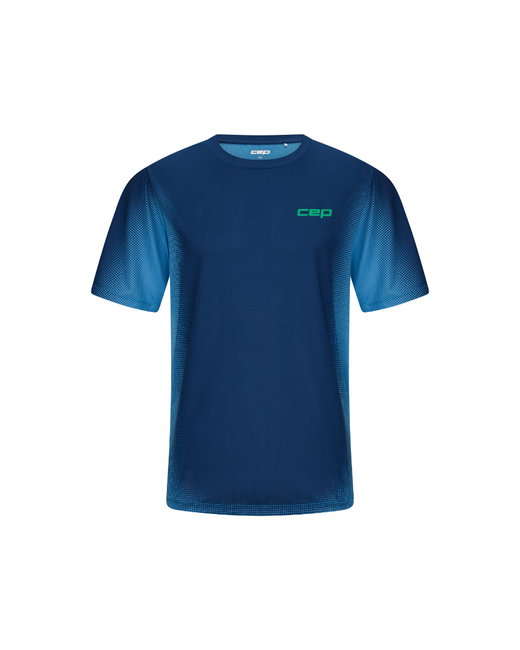Tricou alergare CEP Core Run Short Sleeve - bleumarin fade | respirabil