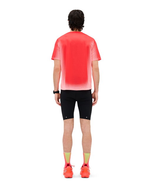 Tricou alergare CEP Core Run Short Sleeve - coral neon fade | respirabil