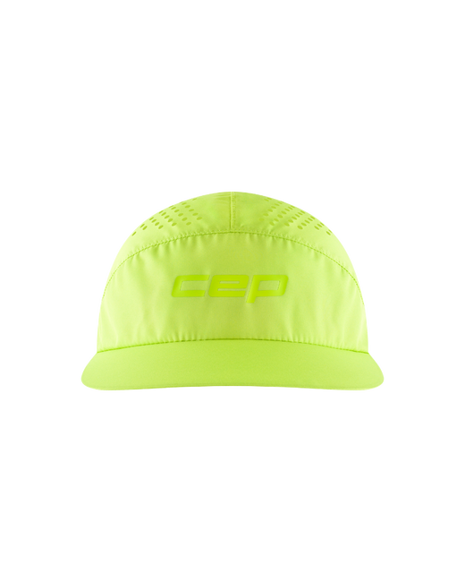 Șapcă alergare CEP Pro Run Ultralight - verde lime | ultraușoară ventilație