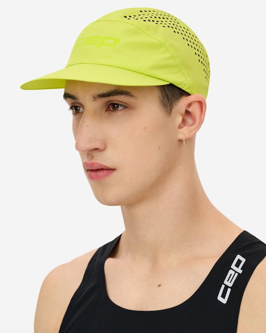 Șapcă alergare CEP Pro Run Ultralight - verde lime | ultraușoară ventilație