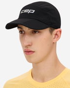 Șapcă pliabilă alergare CEP Run - negru | protecție UV și ventilație