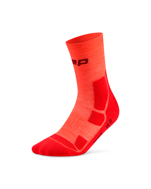 Șosete compresie hiking CEP Hiking Mid Cushion W - neon coral | roșu