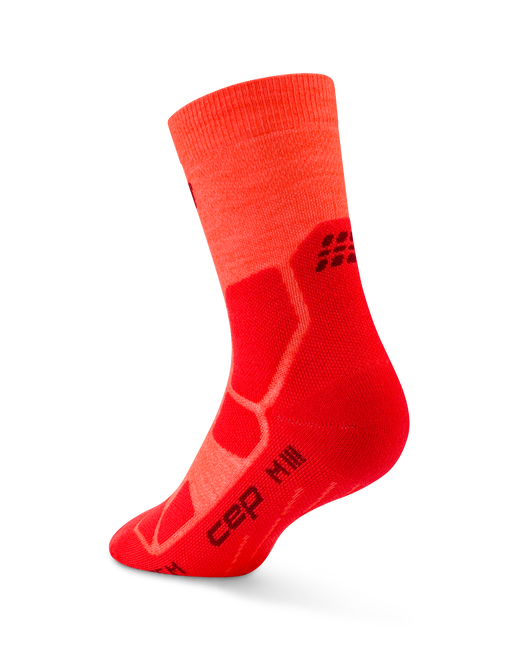 Șosete compresie hiking CEP Hiking Mid Cushion W - neon coral | roșu