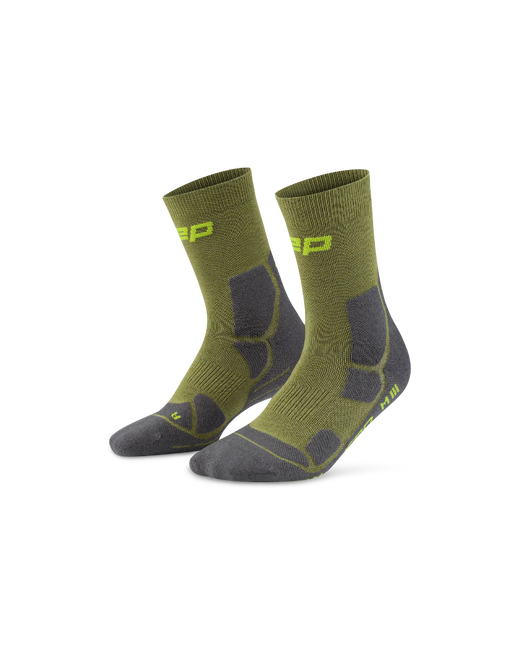 Șosete compresie hiking CEP Hiking Mid Cushion W - olive | gri