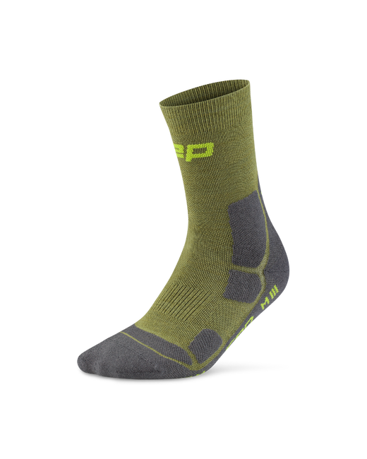 Șosete compresie hiking CEP Hiking Mid Cushion W - olive | gri