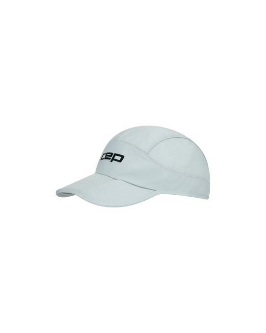 Șapcă pliabilă alergare CEP Run | protecție UV și ventilație - light grey