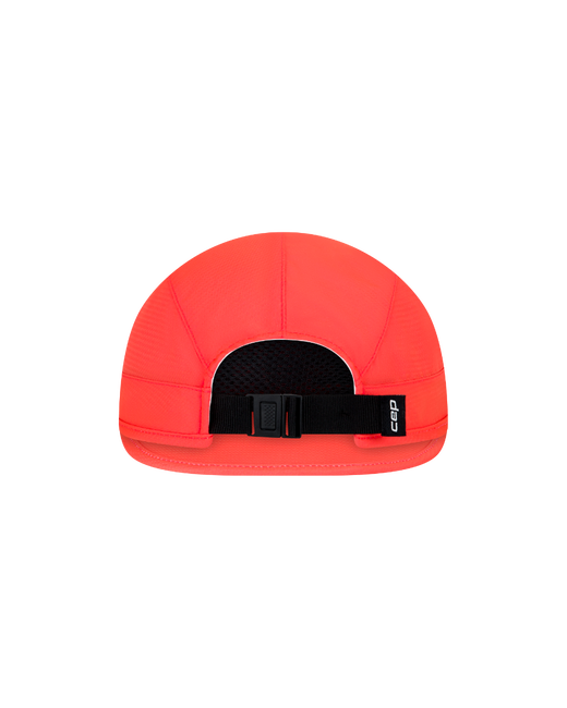 Șapcă pliabilă alergare CEP Run | protecție UV și ventilație - neon coral