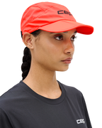 Șapcă pliabilă alergare CEP Run | protecție UV și ventilație - neon coral