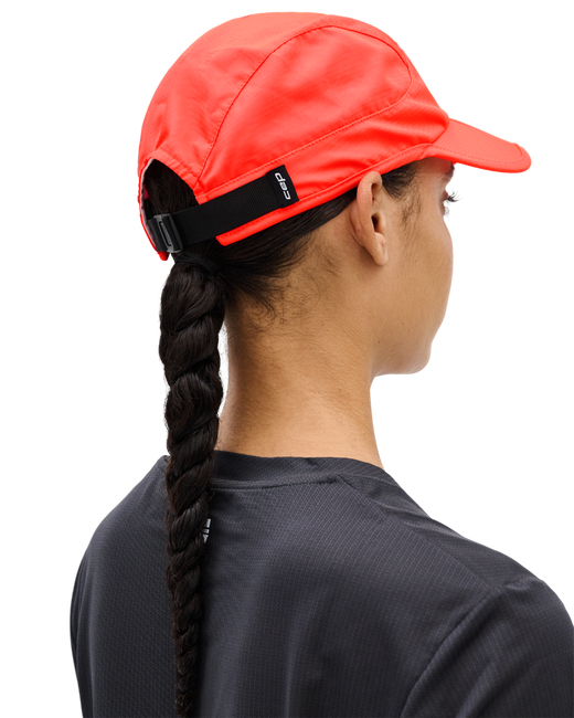 Șapcă pliabilă alergare CEP Run | protecție UV și ventilație - neon coral