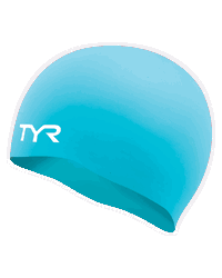 Cască înot silicon TYR Wrinkle-Free - turcoaz | fără cute