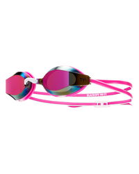 Ochelari înot TYR Black Ops 140 EV Junior - roz/alb | lentile oglindă
