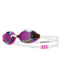 Ochelari înot TYR Black Ops 140 EV Racing - alb/roz | lentile oglindă
