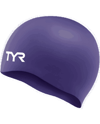 Cască înot silicon TYR Wrinkle-Free - mov | fără cute