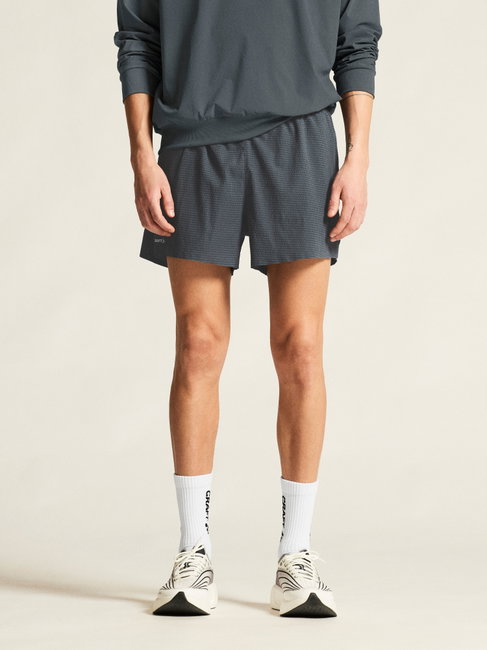 Șort alergare Craft Hypervent Structure Shorts bărbați - gri