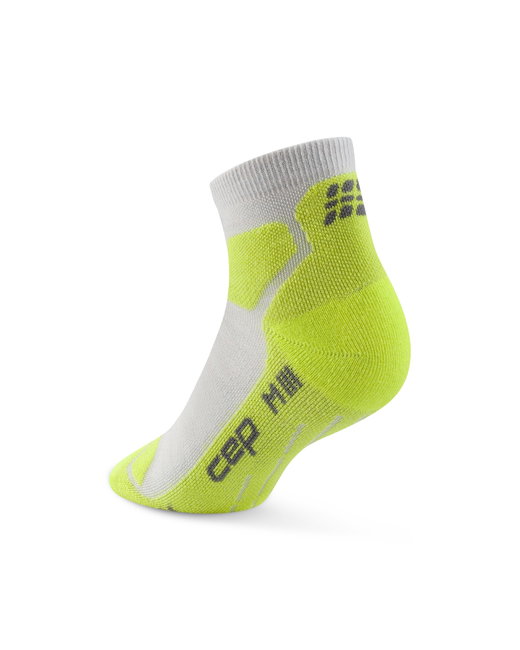 Șosete compresie CEP Hiking Light Cushion damă - gri cu verde lime
