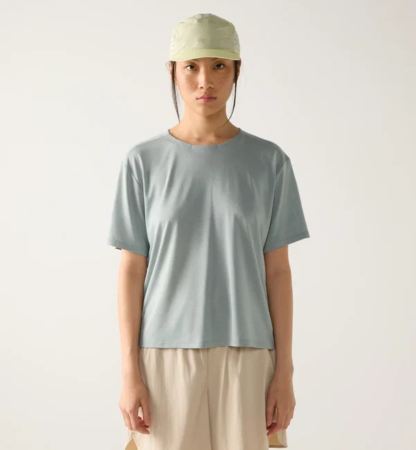 Tricou crop Haglöfs L.I.M Delta Crop Tee damă - verde