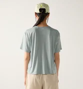 Tricou crop Haglöfs L.I.M Delta Crop Tee damă - verde