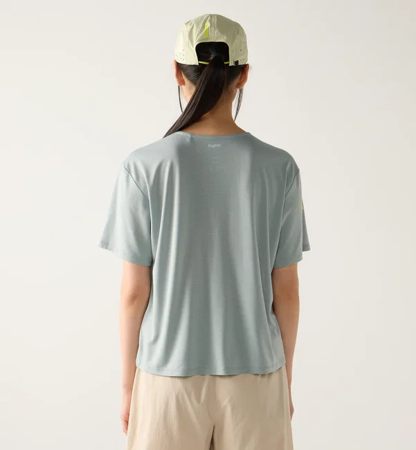 Tricou crop Haglöfs L.I.M Delta Crop Tee damă - verde