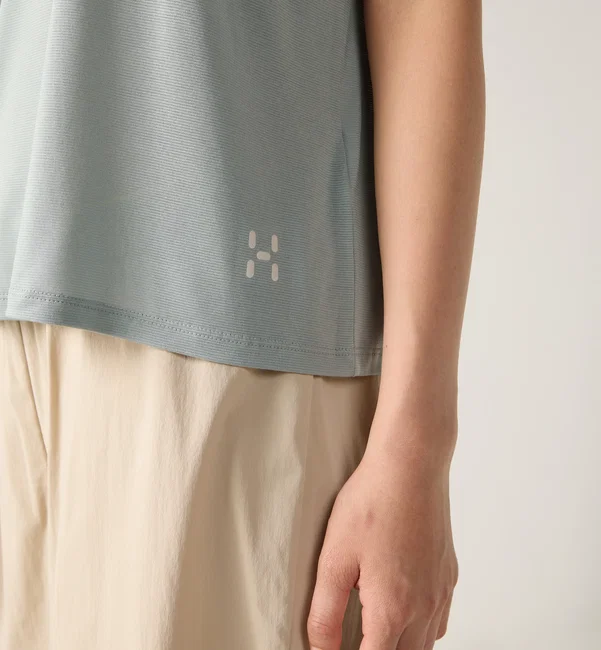 Tricou crop Haglöfs L.I.M Delta Crop Tee damă - verde