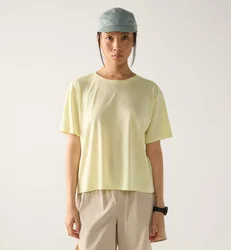 Tricou crop Haglöfs L.I.M Delta Crop Tee damă - galben