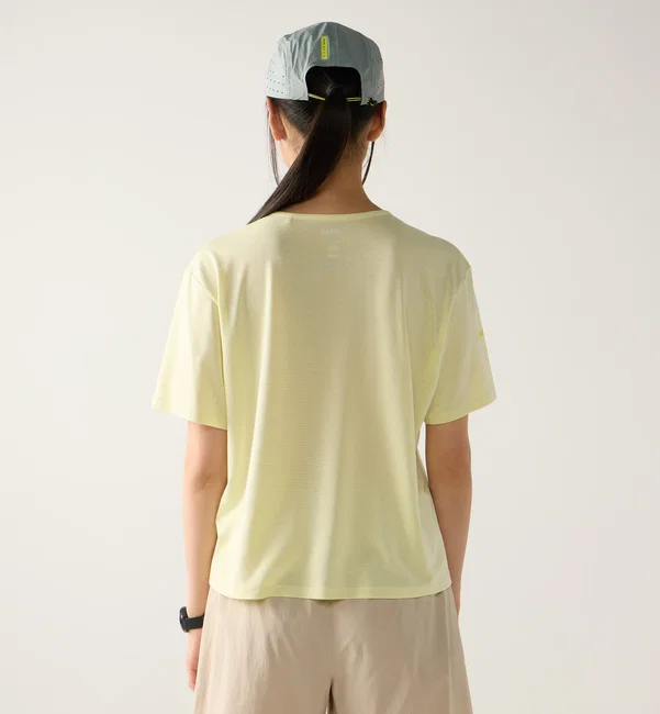Tricou crop Haglöfs L.I.M Delta Crop Tee damă - galben