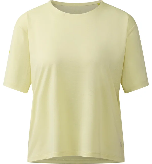 Tricou crop Haglöfs L.I.M Delta Crop Tee damă - galben