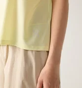 Tricou crop Haglöfs L.I.M Delta Crop Tee damă - galben