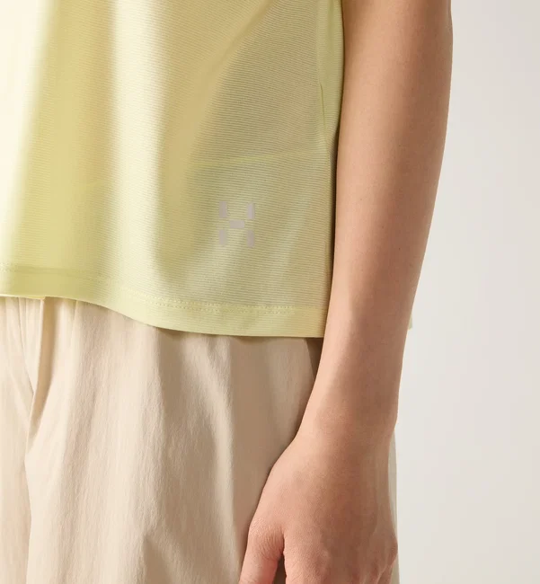 Tricou crop Haglöfs L.I.M Delta Crop Tee damă - galben